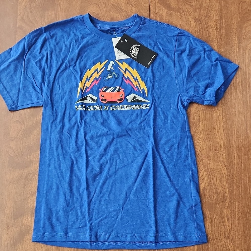 Volcom X CAIDENBMX Blue Graphic Tee